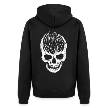 Crâne de Memento Mori - Veste à capuche bio Premium Unisexe - noir - Dos - Nico (187cm)