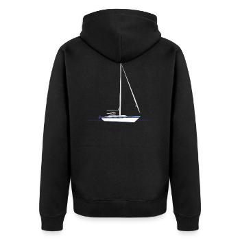 Voilier - Veste à capuche bio Premium Unisexe - noir - Dos - Nico (187cm)