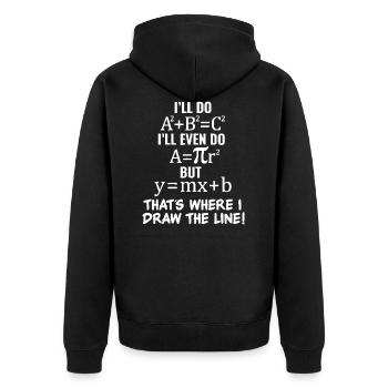 Tee shirt Math Math Basic Meme pour jeunes filles adolescentes et - Veste à capuche bio Premium Unisexe - noir - Dos - Nico (187cm)