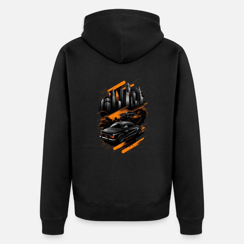 Dans la vitesse - Veste à capuche bio Premium Unisexe - noir