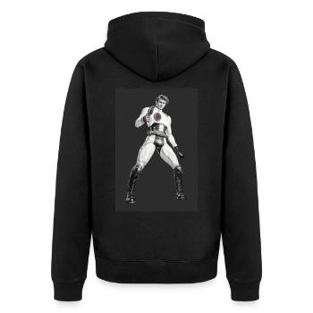 Vengeur galactique - Veste à capuche bio Premium Unisexe - noir - Dos - Nico (187cm)