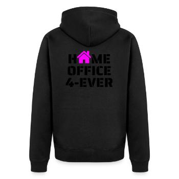 Home Office rose noir - Veste à capuche bio Premium Unisexe - noir - Dos - Nico (187cm)