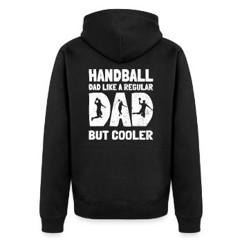 Handball Papa Régulier Papa mais Plus cool Pallamano - Veste à capuche bio Premium Unisexe - noir - Dos - Nico (187cm)