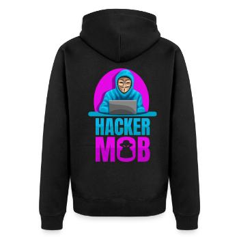 Programmeur Coder Développeur de logiciels - Veste à capuche bio Premium Unisexe - noir - Dos - Nico (187cm)
