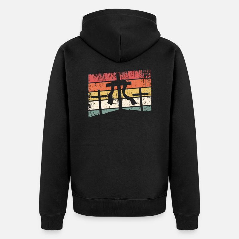 Jésus-Christ - Chemise chrétienne - Croix - Veste à capuche bio Premium Unisexe - noir