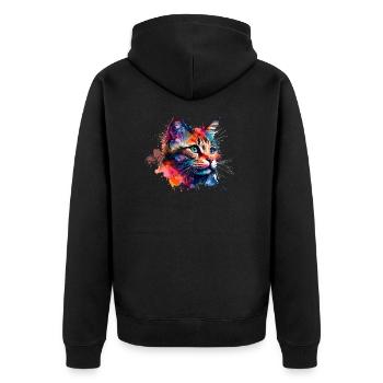 Mignon petit chat Pour les amoureux des chats Coloré - Veste à capuche bio Premium Unisexe - noir - Dos - Nico (187cm)