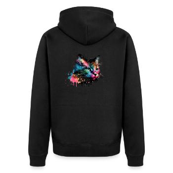 Mignon petit chat Pour les amoureux des chats Coloré - Veste à capuche bio Premium Unisexe - noir - Dos - Nico (187cm)
