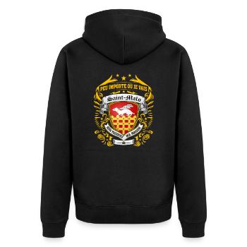 Saint Malo - Veste à capuche bio Premium Unisexe - noir - Dos - Nico (187cm)