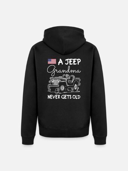 A Grandma Never Gets Old - Unisex Premium Organic Zip Hoodie - black