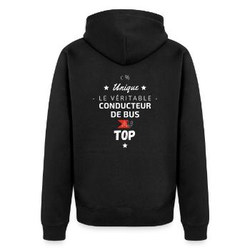 le véritable Conducteur de bus au top - Veste à capuche bio Premium Unisexe - noir - Dos - Nico (187cm)