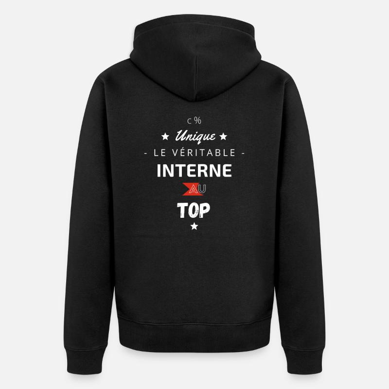 Le véritable interne au top - Veste à capuche bio Premium Unisexe - noir
