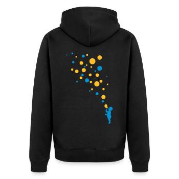 Love color bubbles - Unisex Premium Organic Zip Hoodie - black - Back - Nico (187cm)