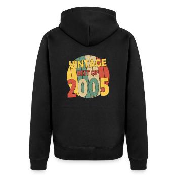 2005 vintage né vintage cadeau d’anniversaire - Veste à capuche bio Premium Unisexe - noir - Dos - Nico (187cm)