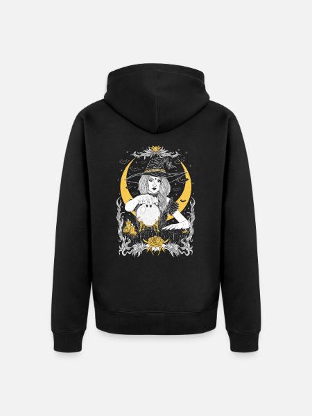Omen - Unisex Premium Organic Zip Hoodie - black