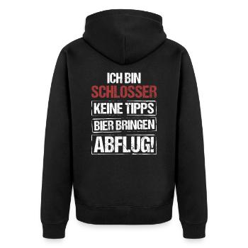 Je suis serrurier - apportez de la bière et partez - Veste à capuche bio Premium Unisexe - noir - Dos - Nico (187cm)