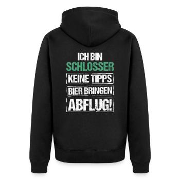 Je suis serrurier - apportez de la bière et partez - Veste à capuche bio Premium Unisexe - noir - Dos - Nico (187cm)
