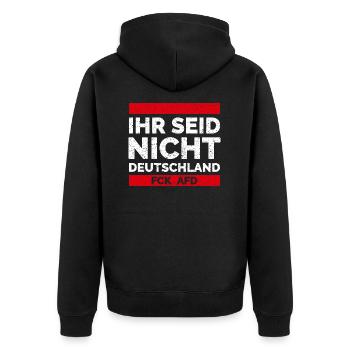 Gift Against Right Racism AFD Colorful Links - Veste à capuche bio Premium Unisexe - noir - Dos - Nico (187cm)