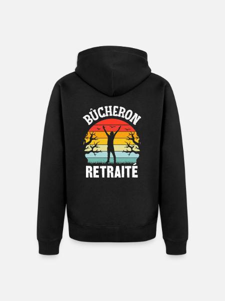 bûcheron retraité - Veste à capuche bio Premium Unisexe - noir