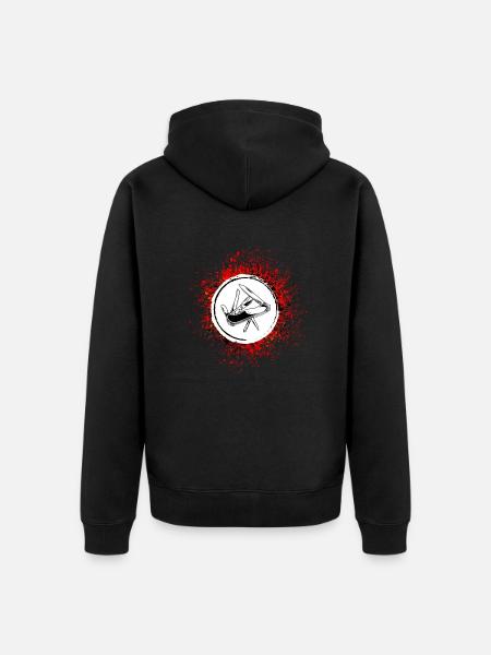 Taschenmesser Symbol - Unisex Premium Bio Zip Hoodie - Schwarz