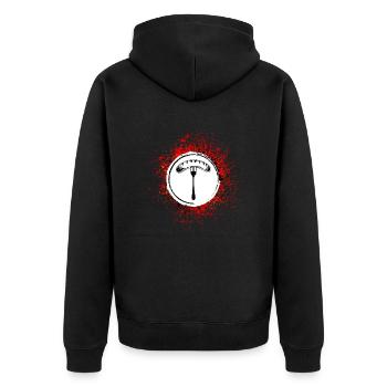 Bratwurst Sausage - Unisex Premium Organic Zip Hoodie - black - Back - Nico (187cm)