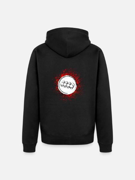 Eggs symbol - Unisex Premium Organic Zip Hoodie - black
