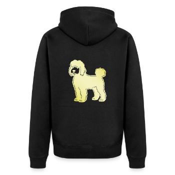 Silhouette de chien caniche - Veste à capuche bio Premium Unisexe - noir - Dos - Nico (187cm)