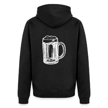 Chope à bière Bière - Veste à capuche bio Premium Unisexe - noir - Dos - Nico (187cm)