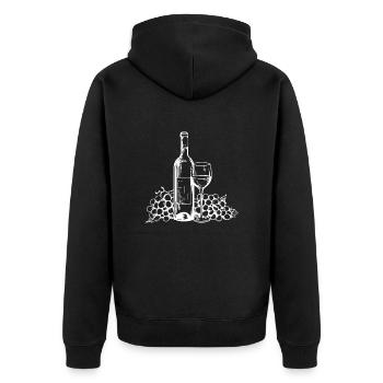 Verre à vin Raisins Vin - Veste à capuche bio Premium Unisexe - noir - Dos - Nico (187cm)