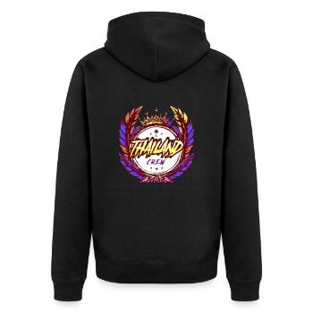 Thailand Crew Bunt - Unisex Premium Bio Zip Hoodie - Schwarz - Hinten - Nico (187cm)