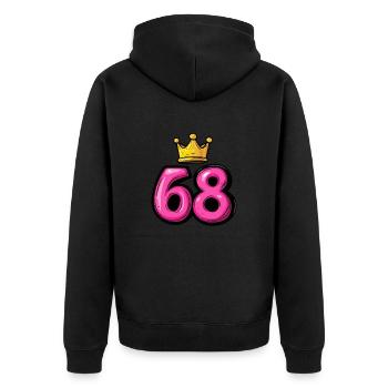 68 Nombre Couronne - Veste à capuche bio Premium Unisexe - noir - Dos - Nico (187cm)