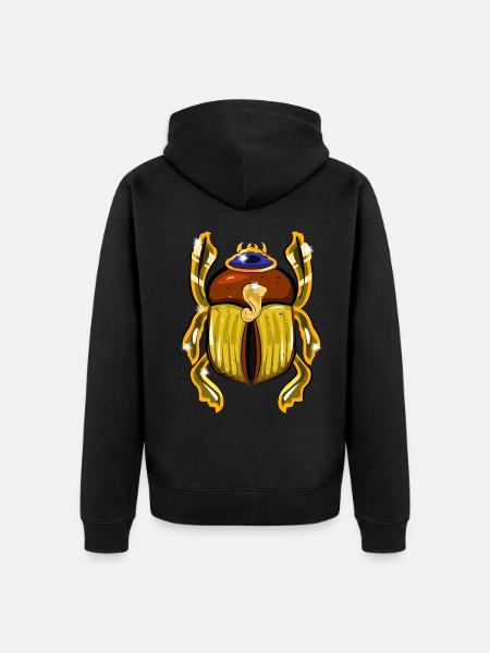 Beetle Jewelry - Unisex Premium Organic Zip Hoodie - black