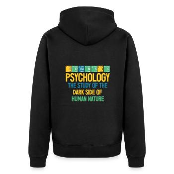 Psychologue médico-légal Période Psychologie médico-légale - Veste à capuche bio Premium Unisexe - noir - Dos - Nico (187cm)