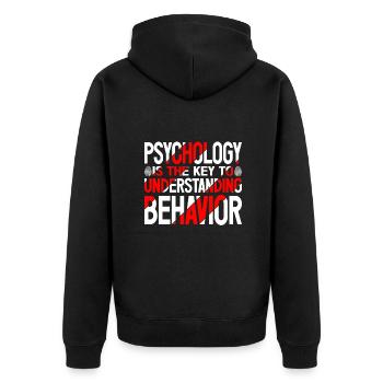 Psychologue médico-légal professionnel Cadeau médico-légal - Veste à capuche bio Premium Unisexe - noir - Dos - Nico (187cm)