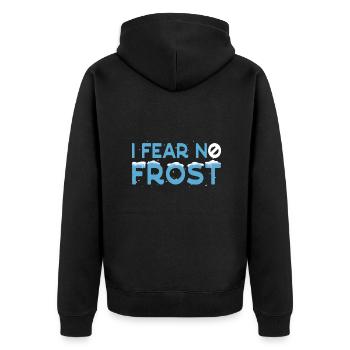 Ice Swimming I Fear No Frost Ice Gift - Unisex Premium Bio Zip Hoodie - Schwarz - Hinten - Nico (187cm)