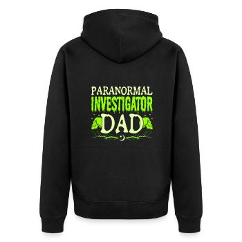 Paranormal Ghost Hunter enquêteur papa homme cadeaux - Veste à capuche bio Premium Unisexe - noir - Dos - Nico (187cm)