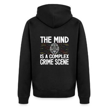 The Mind Complex Scene Professional Forensic Gift - Unisex Premium Organic Zip Hoodie - black - Back - Nico (187cm)
