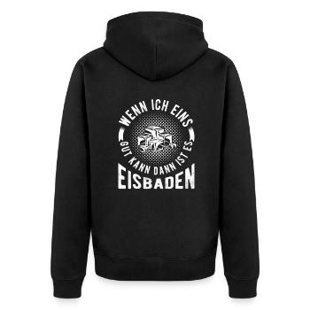 Ice Bathing What I Can Do Funny Ice Swimmer - Unisex Premium Organic Zip Hoodie - black - Back - Nico (187cm)