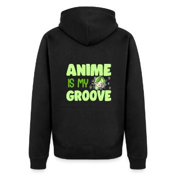 Cute Japanese Manga Women Girls Gift Otaku Kawaii - Unisex Premium Bio Zip Hoodie - Schwarz - Hinten - Nico (187cm)