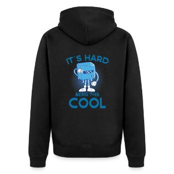 Baignade sur glace C’est difficile d’être ce cadeau de glace cool - Veste à capuche bio Premium Unisexe - noir - Dos - Nico (187cm)