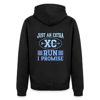 Funny XC Running Gift XC Runner Edition - Unisex Premium Organic Zip Hoodie - black - Back - Nico (187cm)