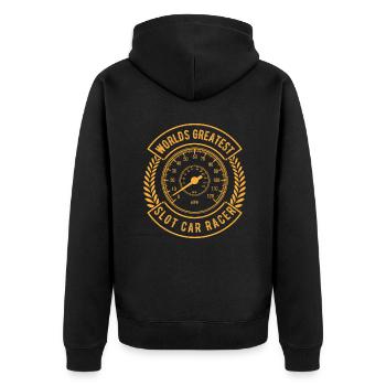 La course de voitures de circuit est un cadeau de coureur de droit de l’homme - Veste à capuche bio Premium Unisexe - noir - Dos - Nico (187cm)