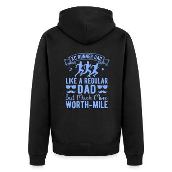 Funny XC Running Runner Cadeaux Édition Unique - Veste à capuche bio Premium Unisexe - noir - Dos - Nico (187cm)