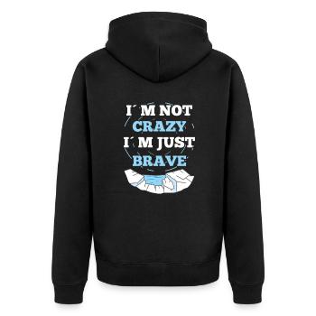 L’eau glacée n’est pas folle juste Brave Ice Bath idée cadeau - Veste à capuche bio Premium Unisexe - noir - Dos - Nico (187cm)