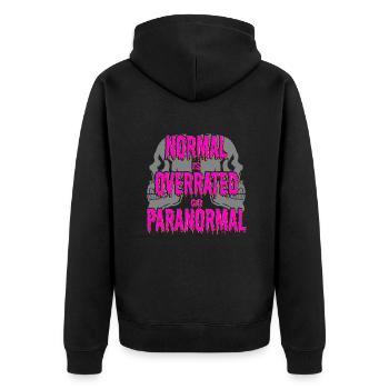 Paranormal Ghost Hunter Normal est surfait cadeaux - Veste à capuche bio Premium Unisexe - noir - Dos - Nico (187cm)