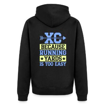 Funny XC Running Gift XC Runner Edition - Unisex Premium Organic Zip Hoodie - black - Back - Nico (187cm)