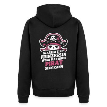 Pirate Carnaval Carnaval Déguisement - Veste à capuche bio Premium Unisexe - noir - Dos - Nico (187cm)