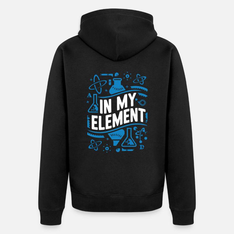 Chimiste Chimie Science Molécule d’atome - Veste à capuche bio Premium Unisexe - noir