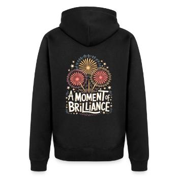 Pyrotechnics Fireworks Pyrotechnics - Unisex Premium Organic Zip Hoodie - black - Back - Nico (187cm)