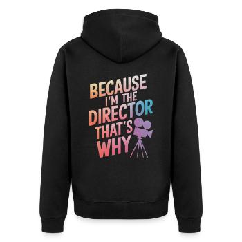 Filmemacher Filmregisseur Kameramann Film - Unisex Premium Bio Zip Hoodie - Schwarz - Hinten - Nico (187cm)
