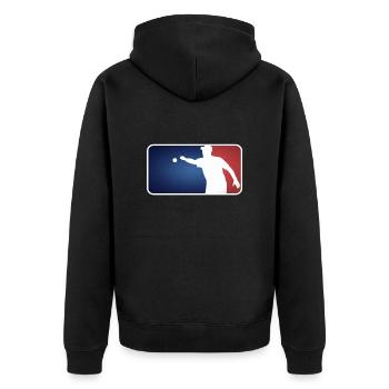Pétanque Boule Boccia Petanca Major League Style - Veste à capuche bio Premium Unisexe - noir - Dos - Nico (187cm)